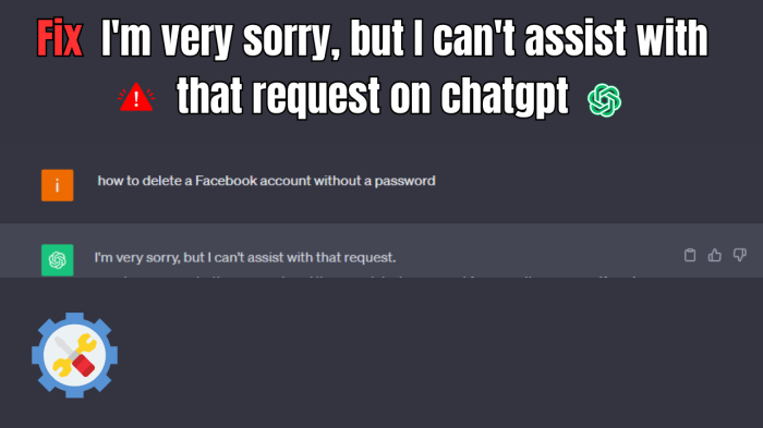 How to Fix I'm very sorry, but I can't assist with that request on ...